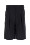 Pt Torino Midnight Blue Stretch Polyester Blend Bermuda Shorts