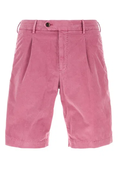 PT TORINO PT TORINO FUCHSIA STRETCH CORDUROY BERMUDA SHORTS