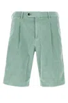 Pt Torino Stretch Corduroy Bermuda Shorts With Elastic Waistband