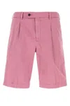 Pt Torino Fuchsia Stretch Corduroy Bermuda Shorts In Pink