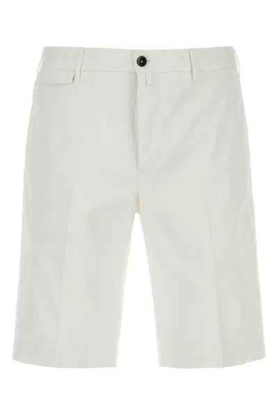 Pt Torino Button-fastening Chino Shorts In White