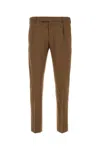 Pt Torino Stretch Wool Trousers In Marronemedio