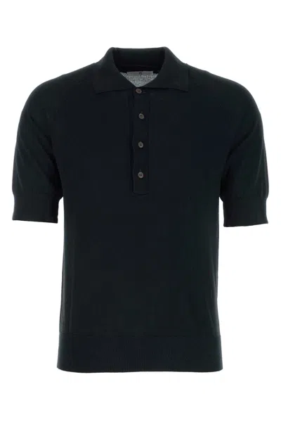 Pt Torino Cotton Blend Polo Shirt In Black