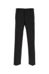 Pt Torino Cotton Michael Straight Leg Trousers In Black