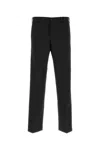 Pt Torino Cotton Michael Straight Leg Trousers In Black