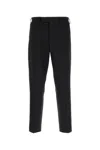 Pt Torino Cotton Trousers With Back Pockets And Belt Loops In Black