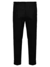 Pt Torino Black Cotton Pants In Black
