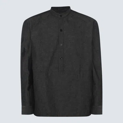 Pt Torino Black Linen Shirt