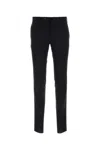 Pt Torino Midnight Blue Stretch Wool Pant In Black