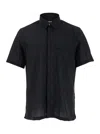 Pt Torino Black Shirt With Classic Collar And Front Concealed Button Closure