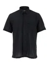 Pt Torino Black Shirt With Classic Collar And Front Concealed Button Closure In Black