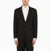 PT TORINO BLACK SINGLE-BREASTED JACKET IN WOOL BLEND