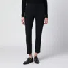 Pt Torino Black Slim-fit Cotton-blend Trousers