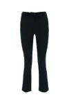 Pt Torino Black Mini Flare Pants In Stretch Fabric Woman In Blue