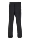 PT TORINO PT TORINO BLACK SLIM PANTS WITH HIDDEN CLOSURE IN FABRIC