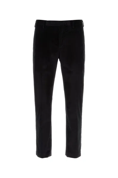 Pt Torino Black Stretch Corduroy Pant