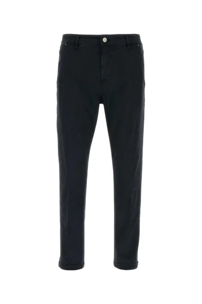 Pt Torino Black Stretch Cotton Pant