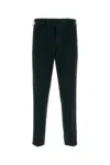 Pt Torino Black Cotton Pants In Black