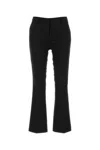 Pt Torino Black Mini Flare Pants In Stretch Fabric Woman In Nero