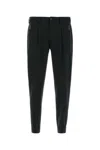 Pt Torino Stretch-design Tapered Trousers In Black