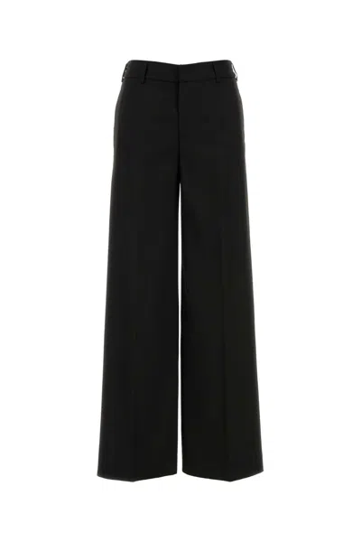 Pt Torino Black Stretch Jersey Lorenza Palazzo Pant