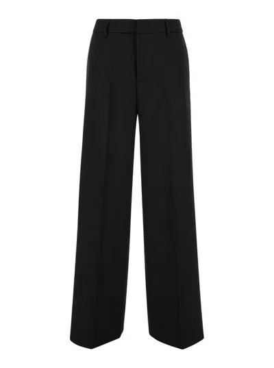 Pt Torino Black Stretch Jersey Lorenza Palazzo Pant
