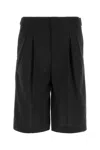 Pt Torino Midnight Blue Stretch Polyester Blend Bermuda Shorts In 0990