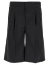 Pt Torino Midnight Blue Stretch Polyester Blend Bermuda Shorts