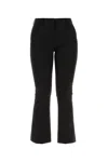Pt Torino Stretch Polyester Blend Flared Trousers In Black
