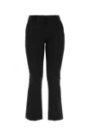 Pt Torino Black Stretch Polyester Blend Pant In Black