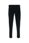 Pt Torino Black Stretch Viscose Blend Pant In Black