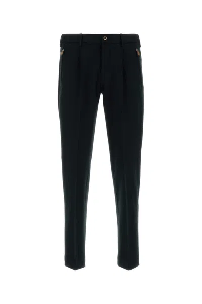 PT TORINO BLACK STRETCH VISCOSE BLEND PANT