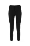 Pt Torino Black Stretch Viscose Pant In Black