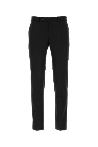 Pt Torino Tailored Stretch-wool Trousers In Black