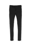 Pt Torino Black Stretch Wool Pant In Black