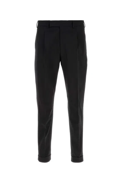 PT TORINO BLACK STRETCH WOOL PANT