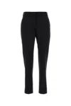 Pt Torino Black Stretch Wool Pant In Black