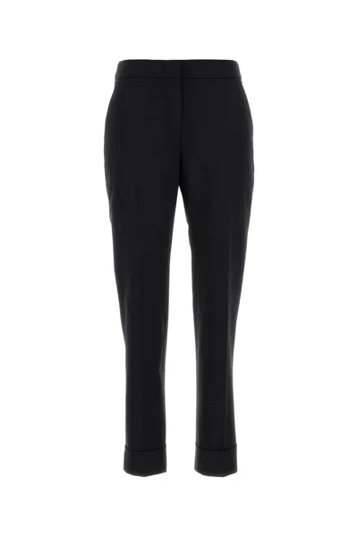 Pt Torino Black Stretch Wool Pant