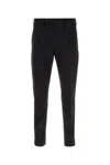 Pt Torino Grey Slim Pants With Concealed Closure In Virgin Wool Man In Black