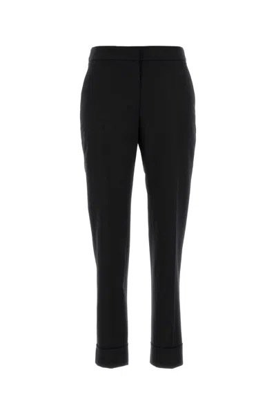 Pt Torino Black Stretch Wool Pant