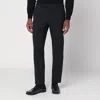Pt Torino Black Stretch Wool Pant In Black