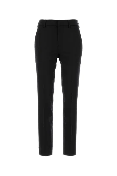 Pt Torino Black Stretch Wool Pant