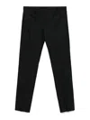 Pt Torino Black Tapered Casual-chic Trousers In Black