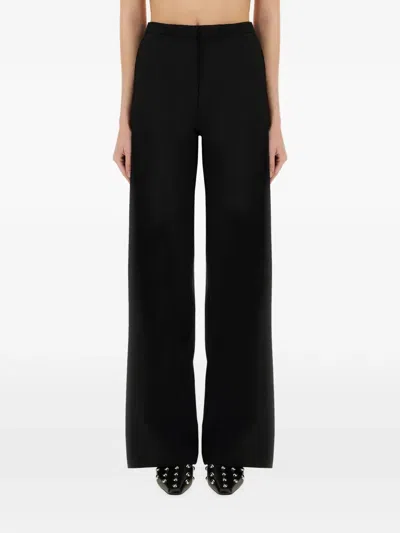 Pt Torino High Waist Wide-leg Trousers In Black
