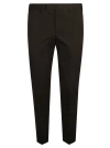 Pt Torino Naavy Blue Cotton Pants In Black