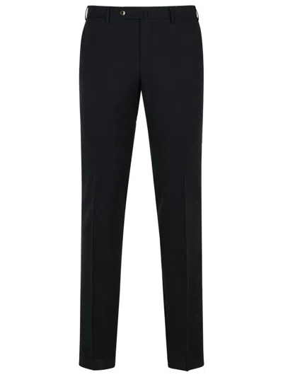 Pt Torino Black Virgin Wool Trousers