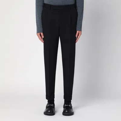 PT TORINO PT TORINO BLACK VIRGIN WOOL TROUSERS