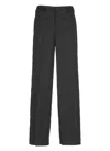Pt Torino Black Viscose Palazzo Pants With Elegant Waistband In Blue