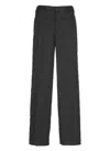Shop Pt Torino Black Viscose Palazzo Pants With Elegant Waistband