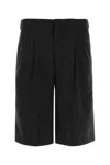 Pt Torino Black Solid Shorts In Blue